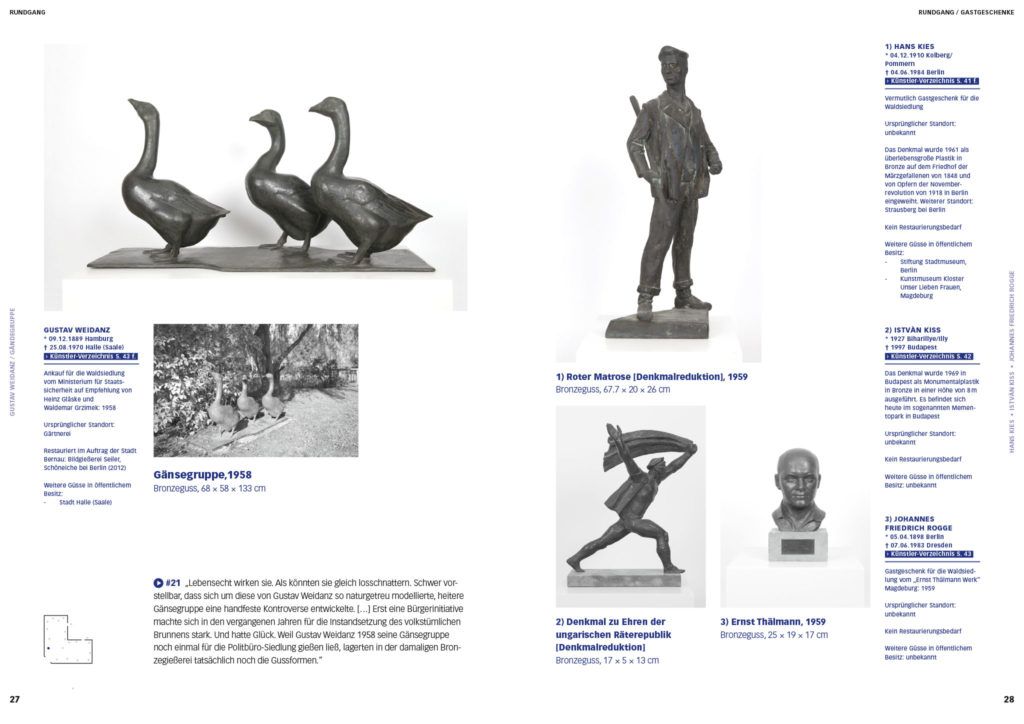 Katalog: Skulpturensammlung Wandlitz, Waldsiedlung Bernau bei Berlin, Gänse