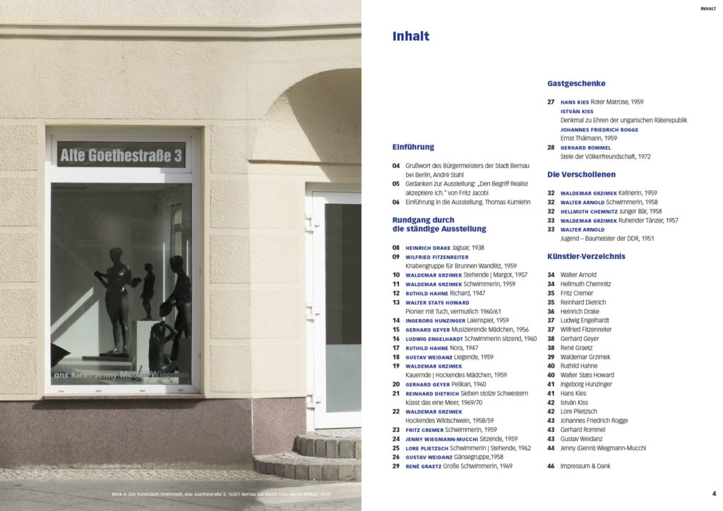 Katalog: Skulpturensammlung Wandlitz, Waldsiedlung Bernau bei Berlin, Kunstraum Innenstadt