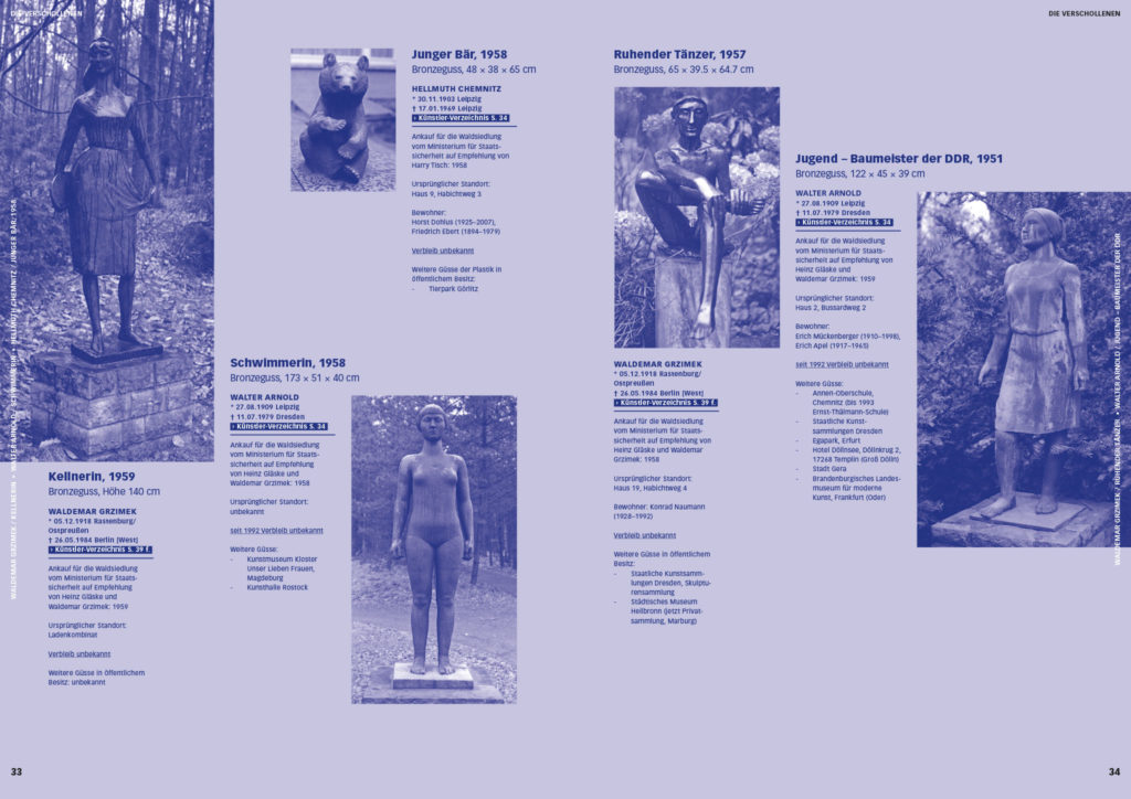 Katalog: Skulpturensammlung Wandlitz, Waldsiedlung Bernau bei Berlin, verschollen