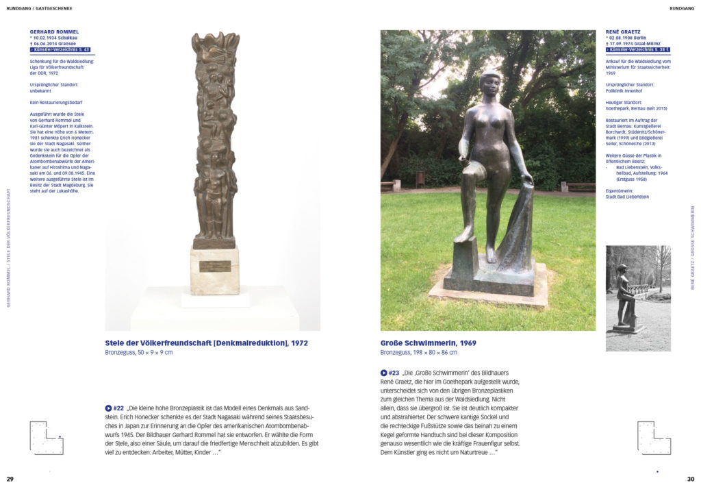 Katalog: Skulpturensammlung Wandlitz, Waldsiedlung Bernau bei Berlin, stehende Schwimmerin
