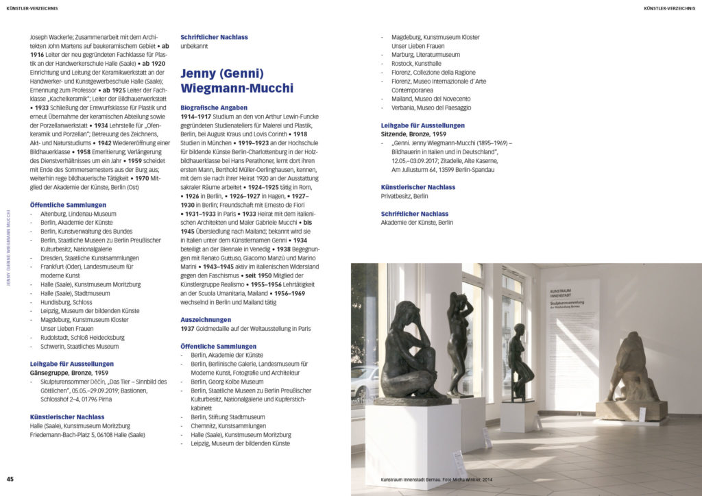 Katalog: Skulpturensammlung Wandlitz, Waldsiedlung Bernau bei Berlin, Einführung