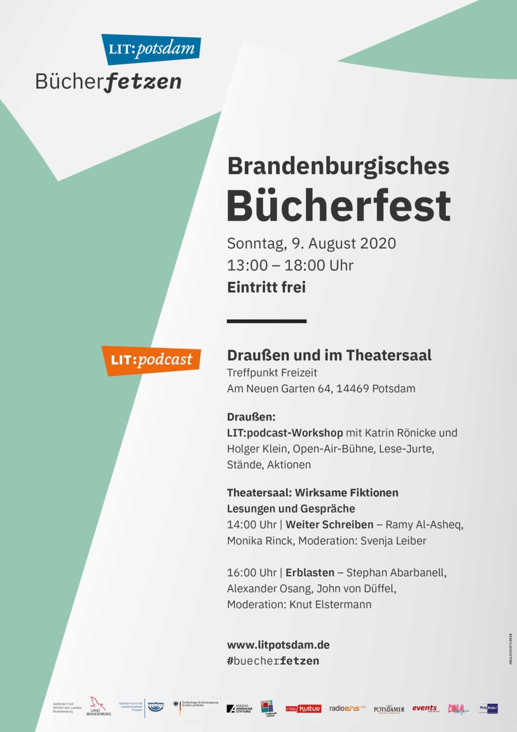 Bücher fetzen, LitPotsdam, Eindruck-Plakat