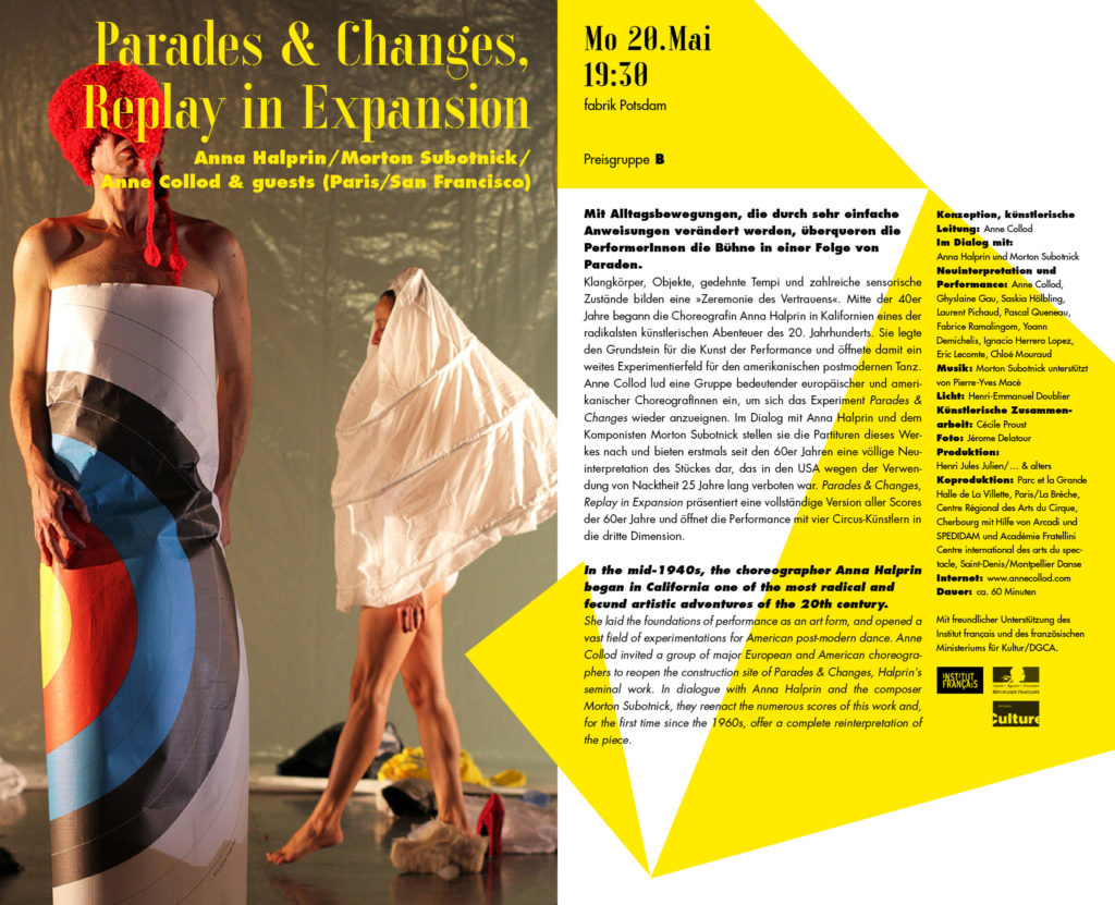 Programm: Dancing Future, Bauhaus 100, Potsdamer Tanztage 2019