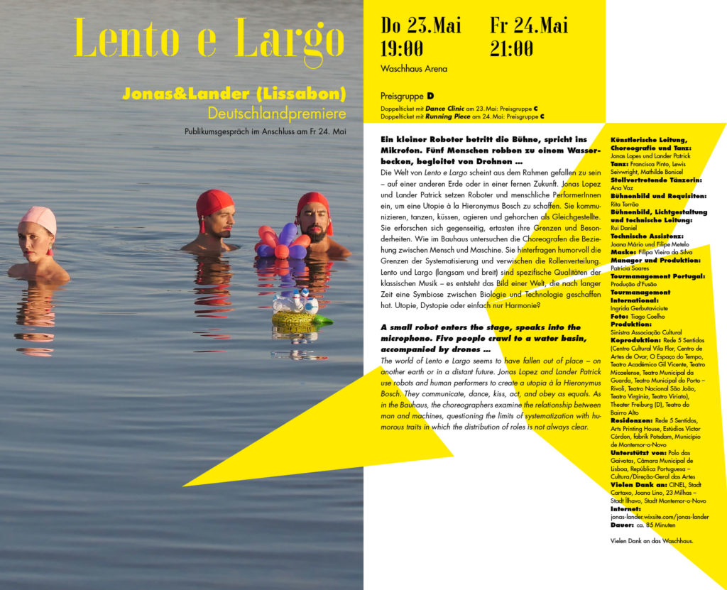 Programm: Dancing Future, Bauhaus 100, Potsdamer Tanztage 2019