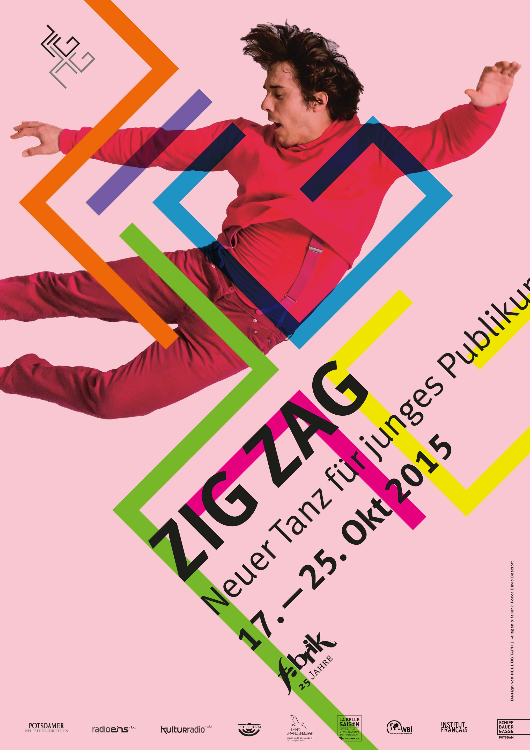 Plakat: Zig Zag, fabrik Potsdam, Junger Tanz für junges Publikum